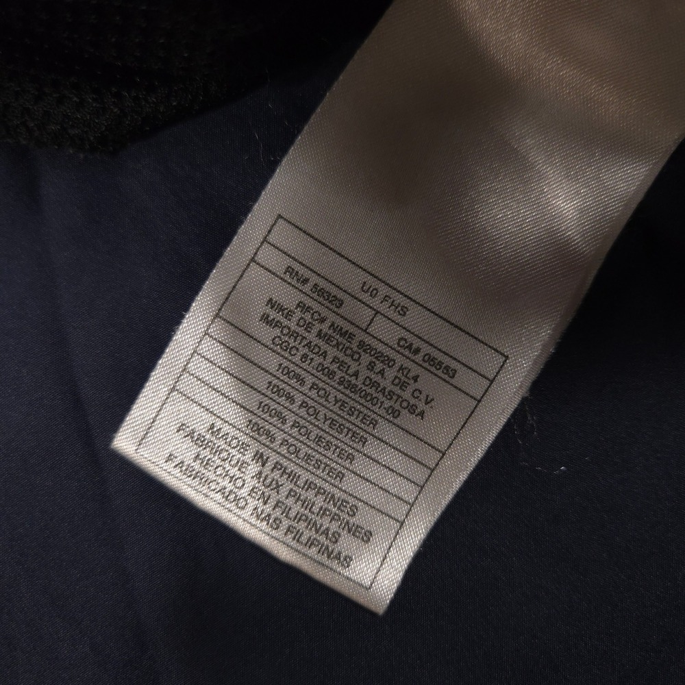 Vintage Nike Windbreaker Jacket Mens XL Navy Spell Out Zipper Placket Pockets - Picture 11 of 14